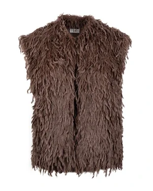 Mila Gilet Feather Bruin 1