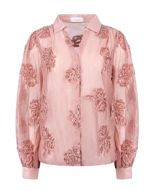 Antonella Blouse Paillet Flower Roze