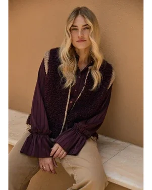Amalia Blouse Stripe Bordeaux