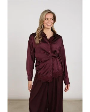 Amy Blouse Lace Bordeaux