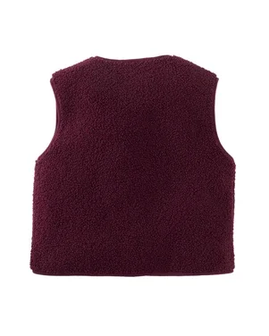 Lilou Teddy Gilet Bordeaux