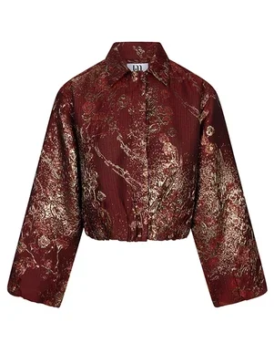 Jacket Inea - Balloon Jacquard Bordeaux