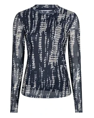 Top Iniko - Abstract Mesh Blauw