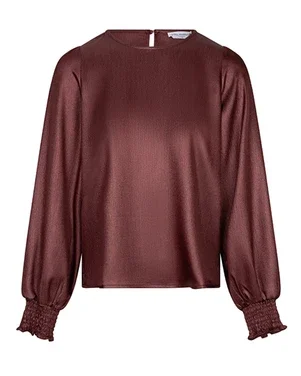 Top Isli - Smock Sleeve Bordeaux