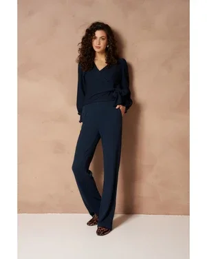 Pant Mea - Structure Relaxed Blauw