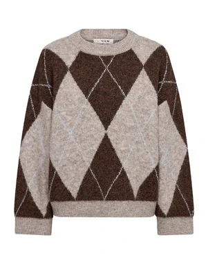 Harlekin knit pullover Bruin 1