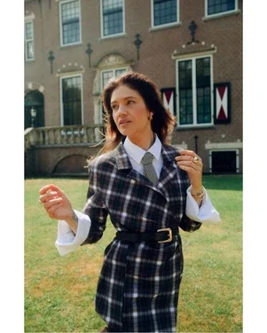 Cinta check blazer Bruin 1