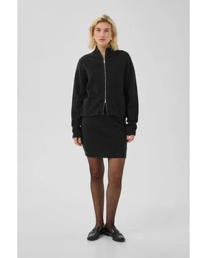 MWTracy Knit ZipCardigan Grijs