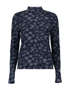 Top turtle AOP rhinestones Blauw