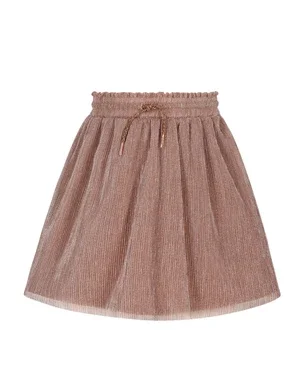 Nele Foil Plisse Skirt Goud