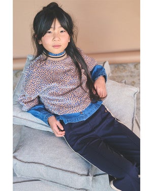 Kaily Oversized Animal AOP Top Zand