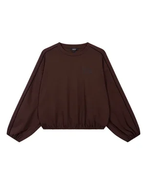 ladies knitted piping sweater Bruin 1