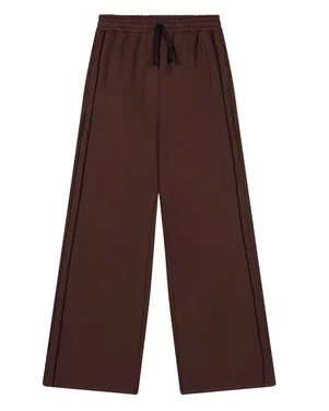 ladies knitted piping pants Bruin 1