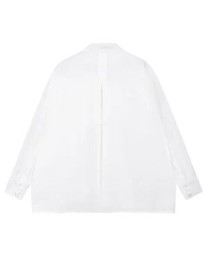 ladies woven oversized blouse Wit 1