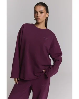 ladies knitted the label sweater Paars