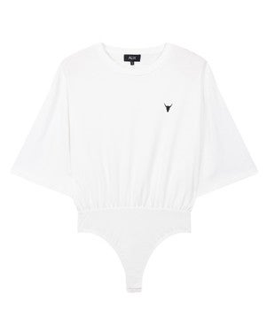 ladies knitted body t-shirt Wit 1