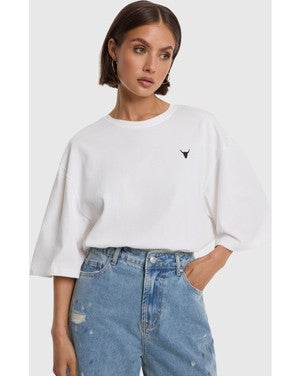 ladies knitted body t-shirt Wit 1