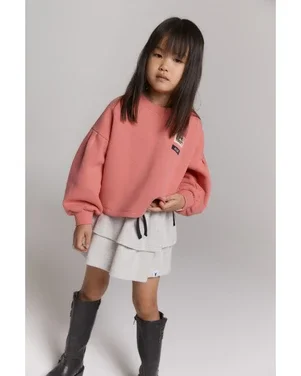 kids knitted ruffle skirt Grijs