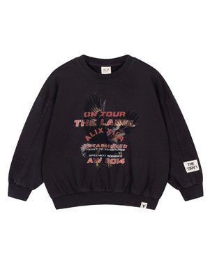 kids knitted eagle sweater Antraciet
