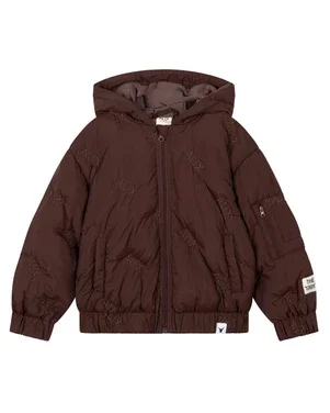 kids woven Alix quilted coat logo Bruin 1