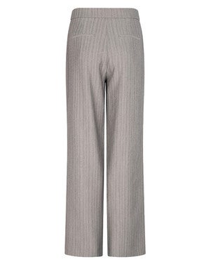 Trousers wide herringbone Grijs