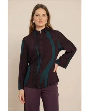 Bubba widesleeve blouse Groen