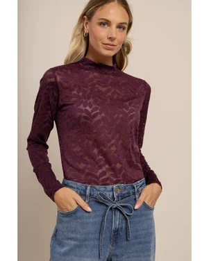 Reagan lace top 91546 Bordeaux