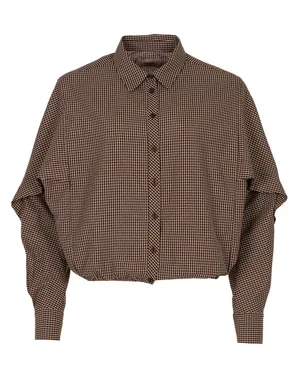 Blouse Blair Check Bruin 1