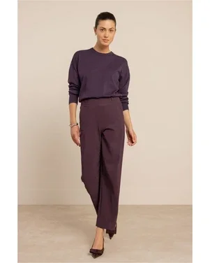 Marlis bonded barrel trousers Paars