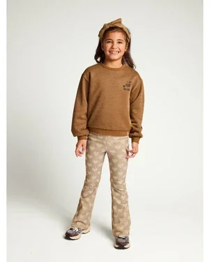Little lurex sweater backprint Bruin 1