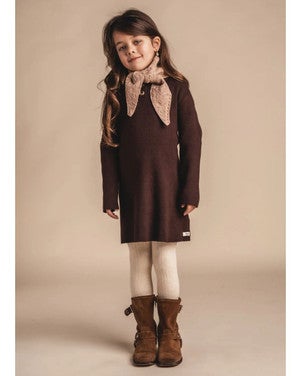 Norez Knitted Dress Bruin 2