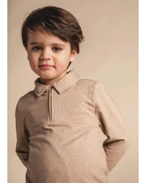 Ferry Polo Zipper Beige