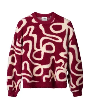 PULLOVER - Frida Bow Burgundy Red Rood