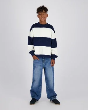 Keaton Jeans Baggy Mid Blauw