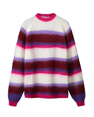 PULLOVER - Faye Striped Red Multi