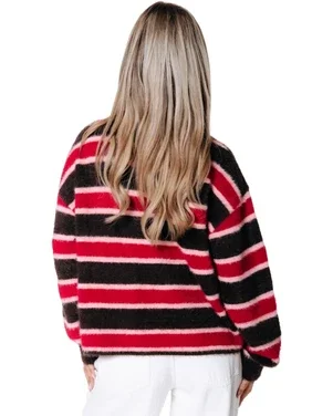 Bobbi Stripe Knitted Polo Longsleeve Multi