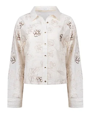 Aaliya Blouse Embroidery Off White