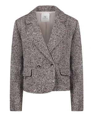 Daphne Jacket Herringbone Bruin 1