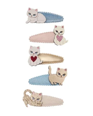 Cutey Kitten Mini Hair Clips Multi