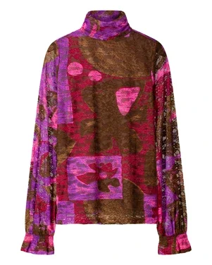 TURTLENECK - Ruby Lace Colourful Bows Multi