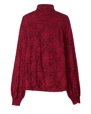TURTLENECK - Ruby Lace Burgundy Red Rood