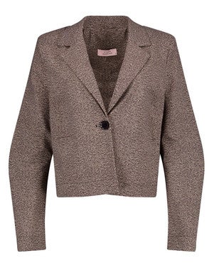 Jorine tweed look jacket Zwart 1