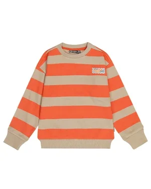 Beeston Sweater Block Stripes Oranje