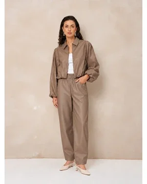 Pant Janne - Balloon Uni PU Beige