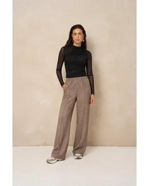 Top Jolien - Draped Mesh Zwart 1