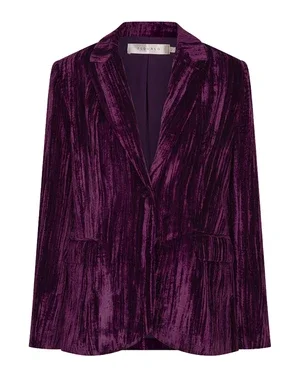 Blazer structure velours Bordeaux