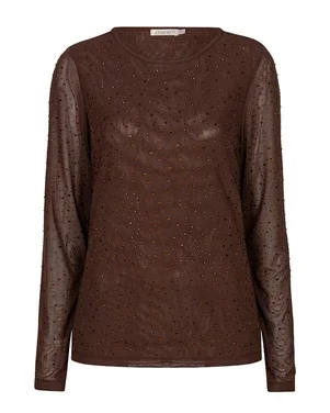 Top mesh rhinestones Bruin 1