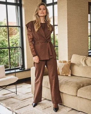 Trousers rhinestones Bruin 1