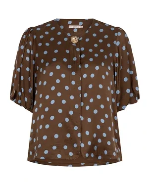 Blouse balloon sleeve Polka Dot Bruin 1