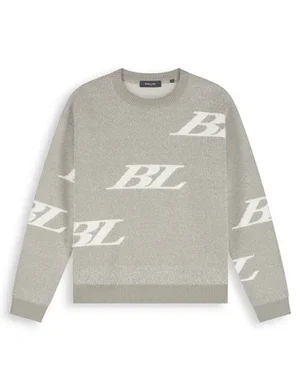 Junior Multi Monogram Crewneck Knit Bruin 1